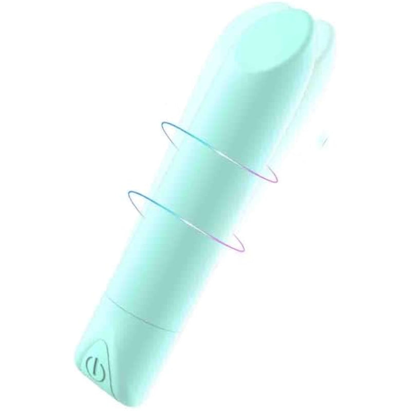 4 Colors Of Liquid Silicone Lipstick Vibrator With 10 Strong Modes Usb Recharge Bullet Vibrator Sex Toy For Women -Blue