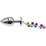 Luxury Stainless Steel Anal Trainer Butt Plug S&M Adult Small Bell Anal Plug Woman Men Sex Gifts Things(Pink,S)