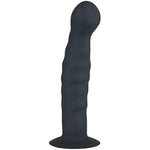 Rippled Silicone Probe - Suction Cup For Hands-Free Fun!