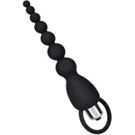 Silicone Waterproof Vibrating Anal Bead Plug with Removable Bullet for Anal Sex Toys
