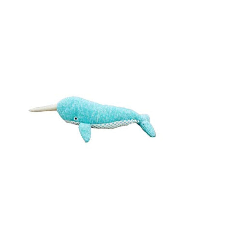 Nev The Narwhal Stuffed Animal 14”, Knit Narwhal Plush Toy Gifts For Kids Of All Ages, Ocean Animals
