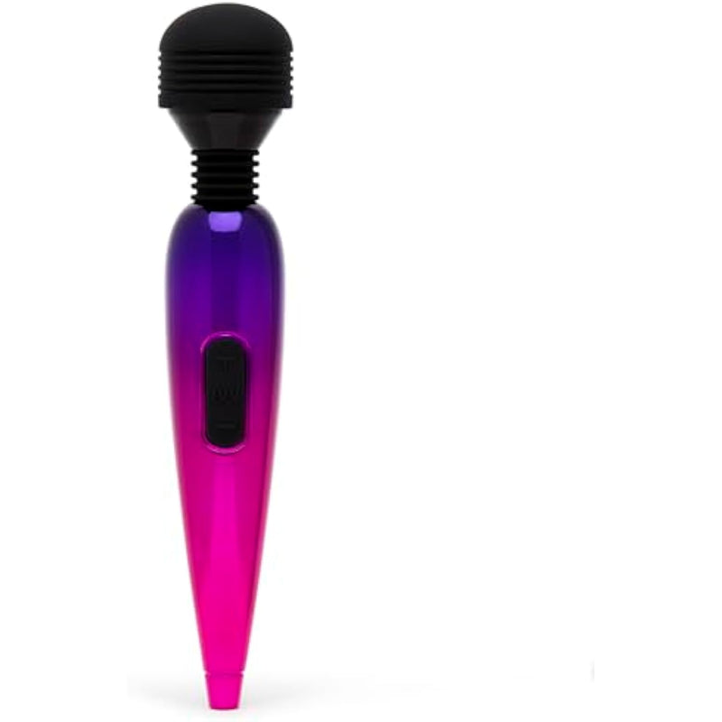 Pink Deluxe Rechargeable Mini Metallic Massage Wand Vibrator - Plastic - Travel Friendly