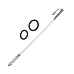 Stainless Steel Bead Hollow Hose Horse Eye Stick Urethral Masturbation Sex Toy With Two Silicone Penis Rings Couples Passion Toy