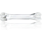 Double Ended G Spot Dildos - Clear Double Side Glass Pleasure Wand Crystal Anal Dildo Bone Shape Butt Plug Sex Slave Fetish Prostate Massager Masturbation Sex Toy For Men Women