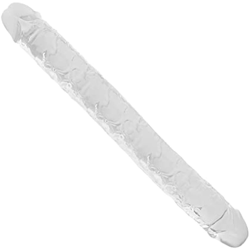 11.8X1.3 In Double Dildo,Flexible Realistic Jelly Dildo For Lesbian Female Masturbation