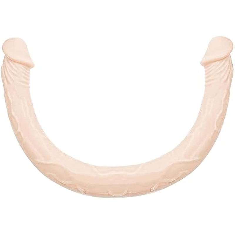Double Ended Dildo, 17 in Super Long Double Dong, Flexible Realistic Double-Sided Dildo Penis, Sex Toys for Couple Men Women Lesbian Gay Play/Skin Tones