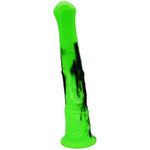 Multi Color Soft Flexible Animal Artificial Horse Dildo Silicone Dildo Toy Adult Sex Toy For Women With Suction (Green+Black)