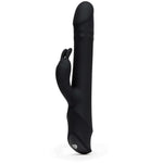 Thrusting Rabbit Vibrator For Women | Silicone Thrusting Dildo G Spot Personal Massager | 10 Powerful Vibration Modes | Rechargeable Clitoral Stimulator | Adult Sex Toys & Games For Couples