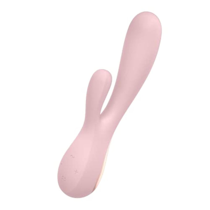 Mono Flex Connect App Vibrator Sex Toy | Adult Toys For Women | Rabbit Vibrator + App | Vibrating Sexual Pleasure Device | Stimulation Vibrators | Woman Sextoy (Pink)