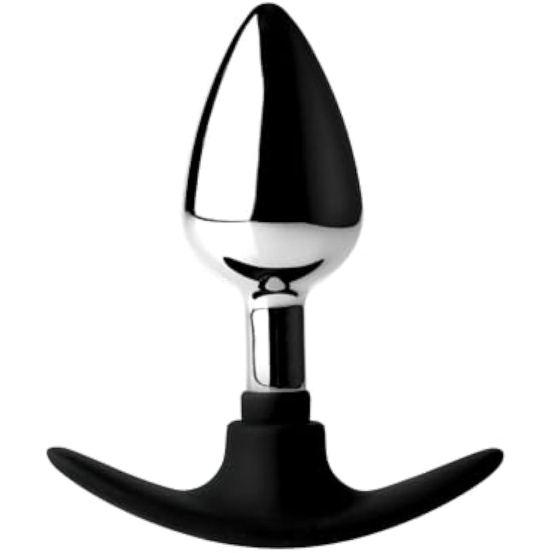 Tailz Dark Invader Metal & Silicone Anal Plug - Medium, 1Count