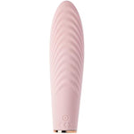 Share Satisfaction Raya - Luxury Textured Clitoral Vibrator With 10 Vibration Modes, Curved And Tapered Tip For Pinpoint Stimulation, Silicone, Waterproof And Usb Rechargeable - Pink