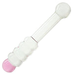 Glass Honey Stick Beaded Dildo