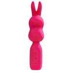 Hopper Bunny Vibrator, Clitoral Vibrating Massage Wand, Rechargeable 10 Function Bullet, Ultra Powerful Waterproof Adult Sex Toy Vibe (Pink)