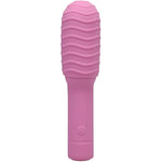 Doc Johnson Pocket Rocket - Elite - Rechargeable Silicone Vibrator with Textured Sleeve - 7 Powerful Vibrating Patterns - Pink