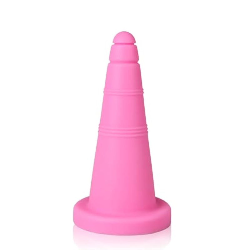 Large Pink Ice Cream Cone Anal Plug for Men and Women - Super Soft Liquid Silicone Dildo for Anal Training and Stimulation