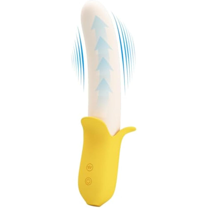 G Spot Banana Dildo Vibrator With 3 Thrusting Modes & 7 Vibration Modes, Rechargeable Silicone G Spot Vibrating Vibrator Adult Sex Toy For Woman