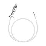Transparent Hollow Metal Anal Butt Plug with Threaded Urethral and Penis Plug for Male Masturbation