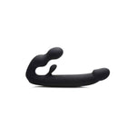 Silicone Strapless Strap-On with Inflatable Vibrating Technology