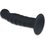 Rippled Silicone Probe - Suction Cup For Hands-Free Fun!