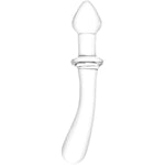 Curved 9 Inch Dual Ended Glass Dildo With Lube 1Oz | Double-Ended Dildo | Glass Dildos | Butt Plugs | G-Spot Massager