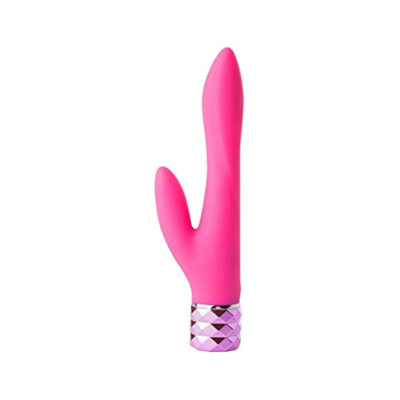 Neon Pink Rechargeable Silicone Dual Vibrator by Victoria