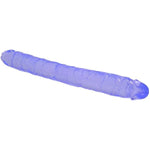 Double Ended Dildo,15.4 Inch Purple Double Sided Dildos,Flexible Crystal Sex Toys For Women,Men,Anal,G Spot