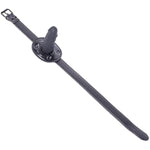 Sm Realistic Penis Gag Sex Bondage Mouth Gag With Adjustable Leather Strap For Couple Restraint Set (Length: 10Cm, Black)