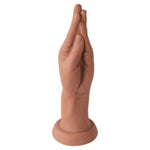 Extra Large 11 Inch Silicone Dildo with Rubber Fist and Anal Gape Feature for Fisting Toy Use
