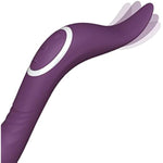 Dual Stimulation Sucking Vibrator & Massager - Silicone G-Spot Vibrator With 8 Patterns And Clitoral Stimulator With 5 Licking Modes, Usb Rechargeable, Purple