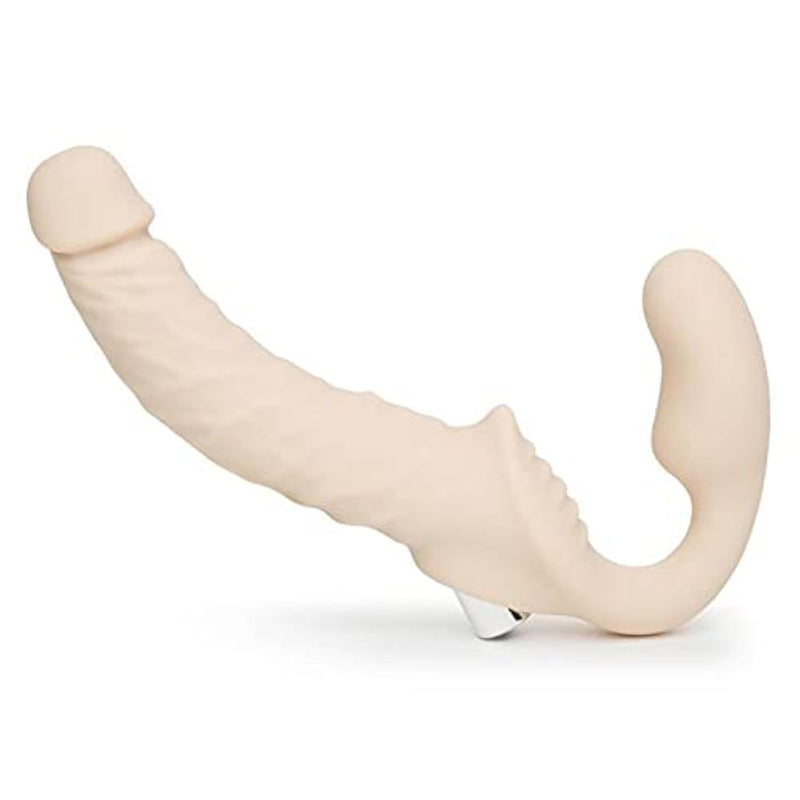 Lifelike Lover Luxe Strapless Strap On Vibrating Dildo - 9 Inch Silicone Realistic Dildo For Women - 12 Vibration Modes - Adult Sex Toy - Rechargeable & Waterproof - Flesh Pink