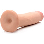 Xr Play Hard 9 Inch Ultra Real Dual Layer Suction Cup Dildo Without Balls, Skin Color, Flesh