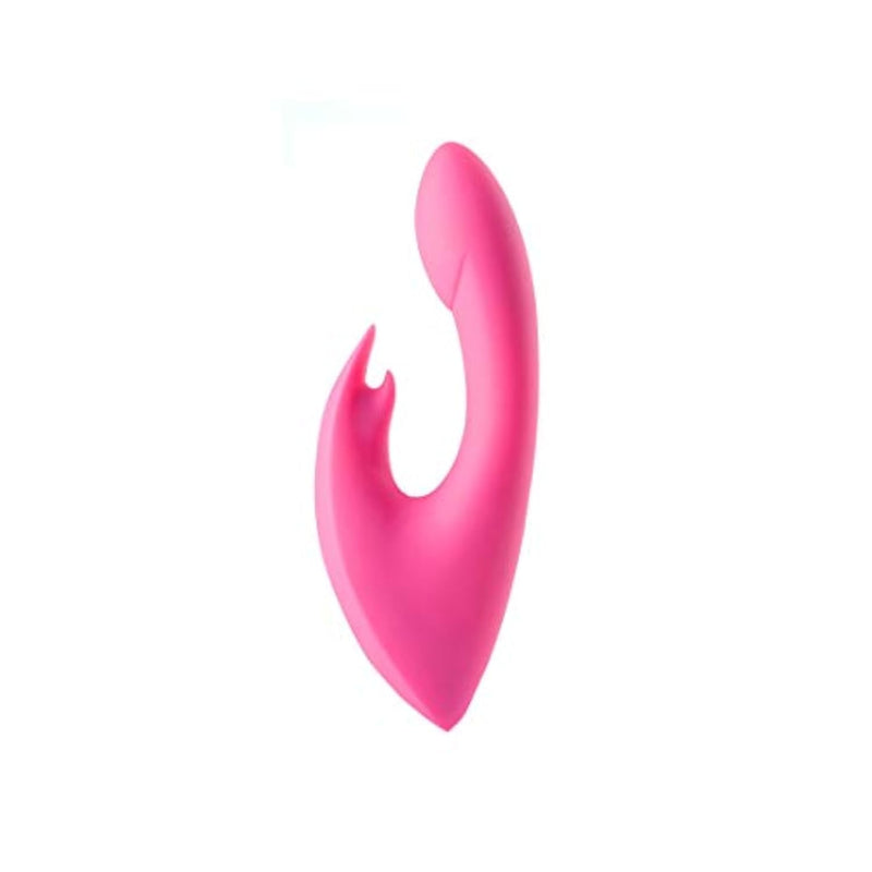 Neon Pink Leah Silicone Rabbit Massager for Women, 7.5 Inch Rechargeable