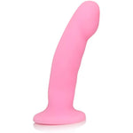 Luxe Cici - 6 Inch Puria Platinum Silicone G Spot Stimulating Dildo - Soft Satin Smooth Ultrasilk - Harness Compatible Dildo - Sex Toy For Women Men Couples - Pink
