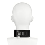 Choker With Leash And Lock - Patent Leather Bondage Collar, Restraint, Bondage, Role-Playing Games, Bdsm
