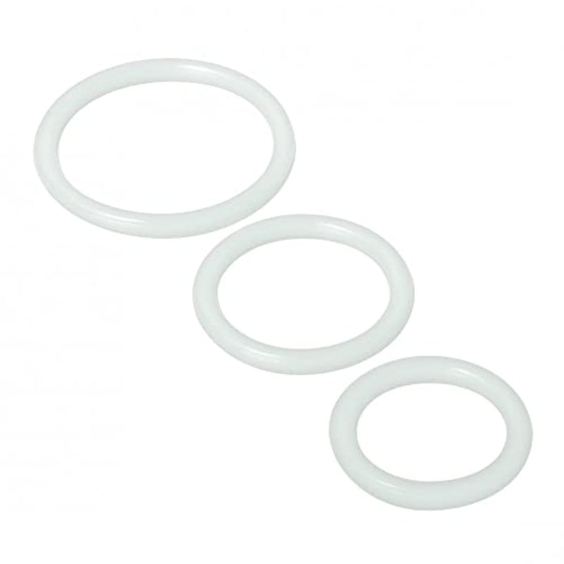 Clear Silicone Cock Rings for Enhanced Erections - 3 Sizes Available