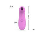 Portable Silicone Suction Massager with 10 Adjustable Speed Settings - Pink