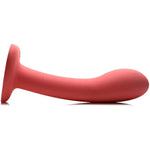 Simply Sweet G-Spot Silicone Dildo For Men, Women, & Couples. G-Spot Curved Dildo Made With Premium Silicone Wide Heart Shaped Base Firm & Flexible. 1 Piece, Pink.