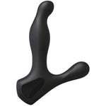 Doc Johnson OptiMALE - Rimming P-Massager - Rechargeable Silicone Prostate Massager - Perineum & Shaft Feature 10 Vibration Functions, Spinning Beads Provide Rimming Sensation - Black