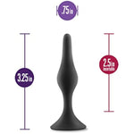 Anal Adventures Platinum Silicone Beginner Plug Small - Tapered Plugs For Anal Training And Beginners Play - Comfortable Base For Safety And Long Term Wear - Sex Toy