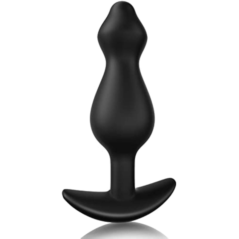 Anal Plug, Silicone Butt Plug Anal Beads For Comfortable Long-Term Wear Prostate Massager Sex Toy With Narrow Flared Base & Long Neck For Men Women (S)