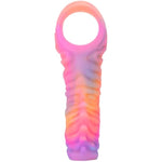 Monster Penis Sleeve Girth Enhancer for Men Reusable Pennis Sleeve Girth Enhancer, Pennis Extender Sleeves Monster Pennis Sleeve Girth Enhancer with Penis Ring for Sex (Pink)