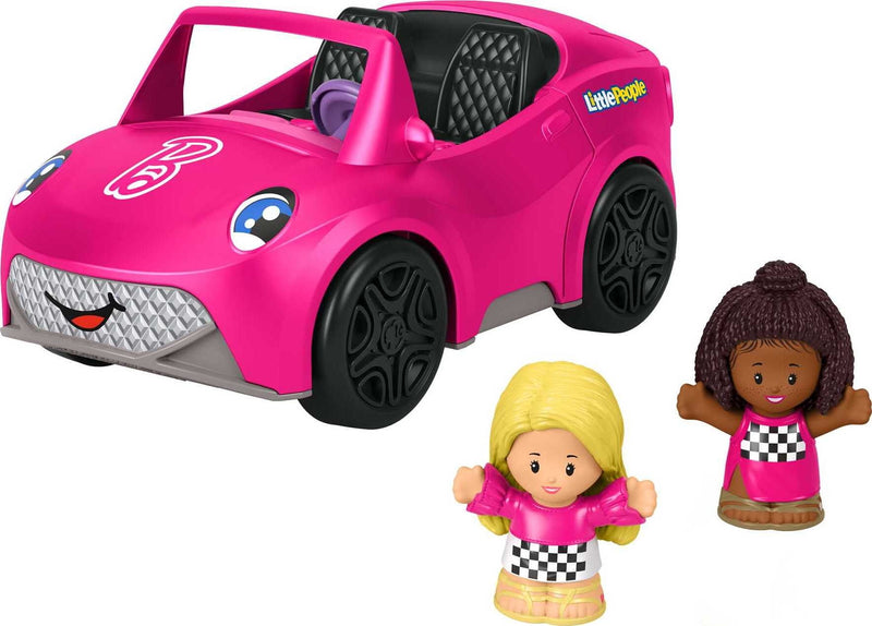 ‹Barbie Convertible By Fisher-Price , Push-Along Vehicle With Sounds And 2 Figures For Toddler And Preschool Pretend Play