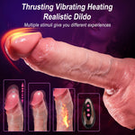 Thrusting Dildo Vibrator - 8.9" Realistic G-Spot & Anal Stimulator with 9 Modes