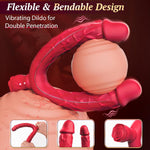 Double-Ended G-Spot Vibrator – 10 Modes, Strapless Dildo for Couples & Pegging Play