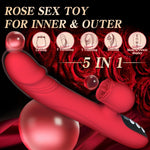 Thrusting Rose Vibrator – G Spot & Clitoral Stimulator with 7 Licking Modes