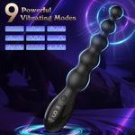 Male Anal Beads Vibrating Butt Plug – Prostate Massager with 9 Vibration Modes