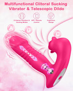 Upgraded Rose Sucking & Thrusting Vibrator with 9 Modes, G-Spot & Clit Stimulator