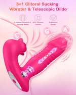 Upgraded Thrusting & Sucking Rose Vibrator for Women, 9 Modes, G-Spot Stimulator