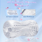Male Masturbator Pocket Pussy, TPE 3D Realistic Texture Spiral Tunnel Stroker