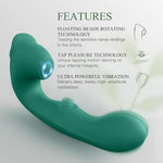 3-in-1 Clitoral & G-Spot Vibrator with 10 Rotating & Tapping Vibration Modes.